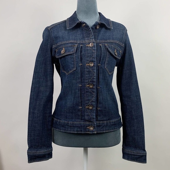 Womens Small Modern Series Denim Trucker Jacket Quilted Patchwork Cottage Core - Picture 2 of 6